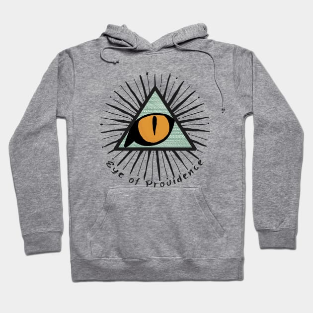 Cat eye - the eye of providence Hoodie by Grapdega